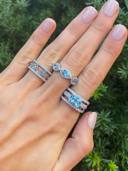 Blue gemstone rings