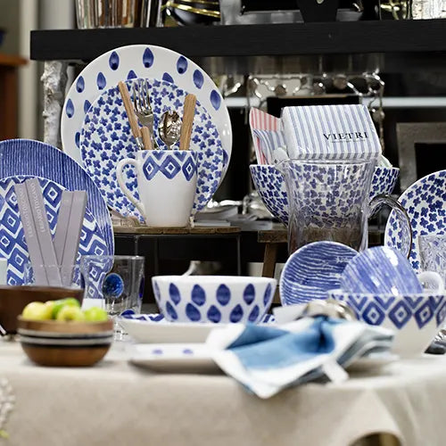 Blue dishes for mom