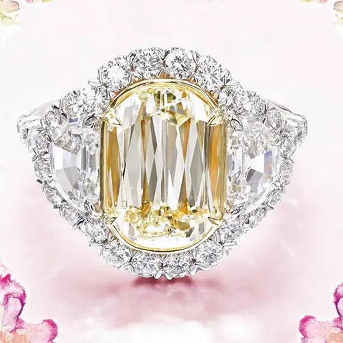 Yellow diamond engagement ring