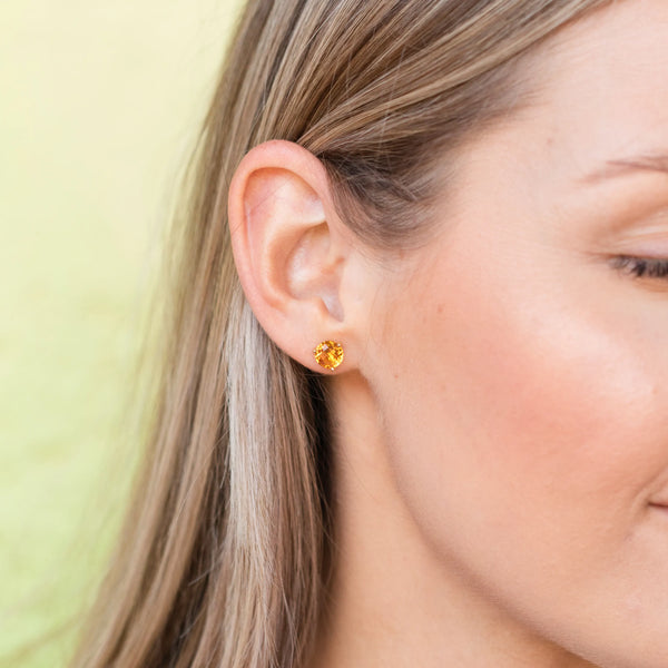 Yellow gemstone earrings