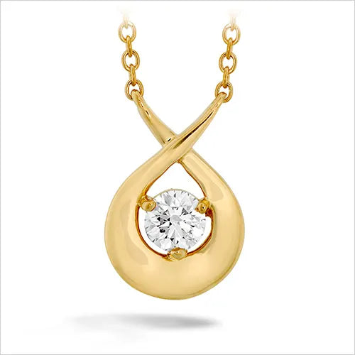 Hearts on Fire yellow gold diamond pendant 