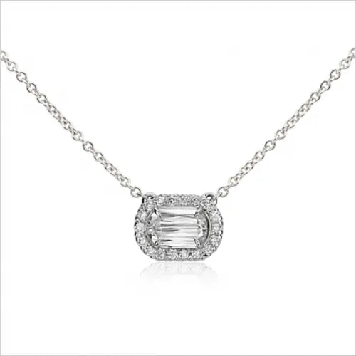Crisscut diamond pendant