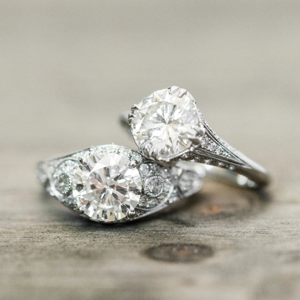 Two diamond engagement rings