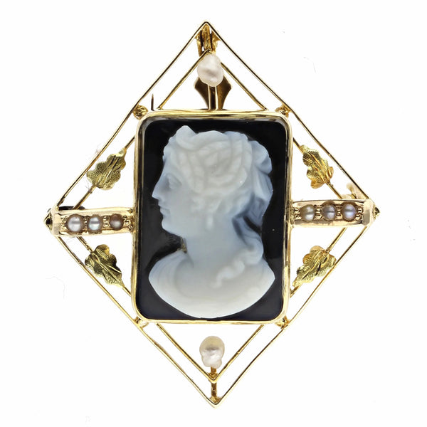 Victorian pearl pin