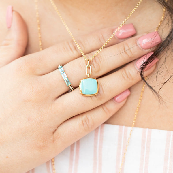 Green stone necklace