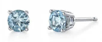 Blue gemstone studs
