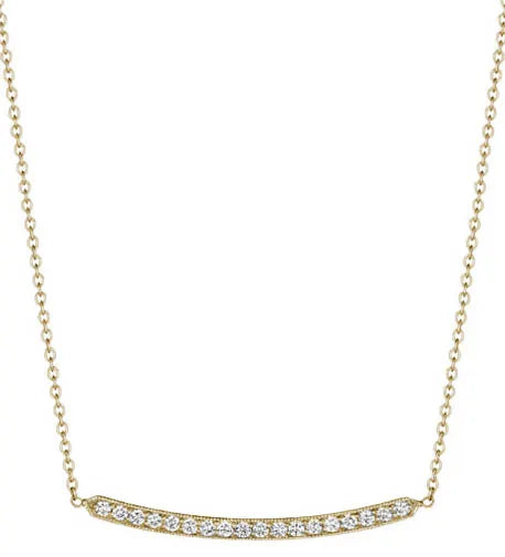 Diamond bar necklace