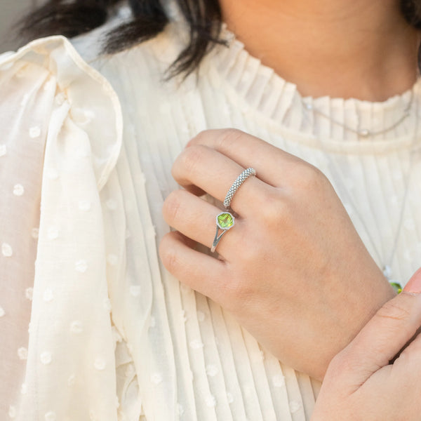 Green gemstone ring