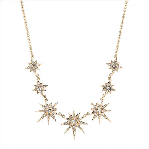 Starburst gold necklace