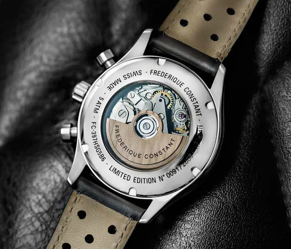 Frederique Constant back of vintage watch