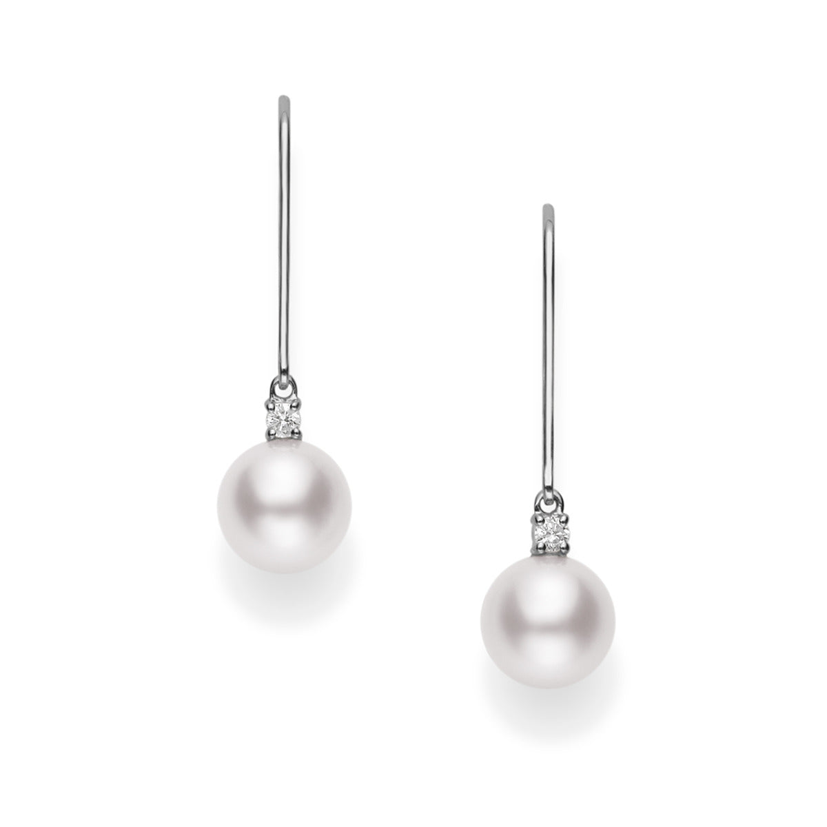 Minimal Elegance 14 Karat Gold Akoya White Pearl Earring Collection (m –  MONOLISA