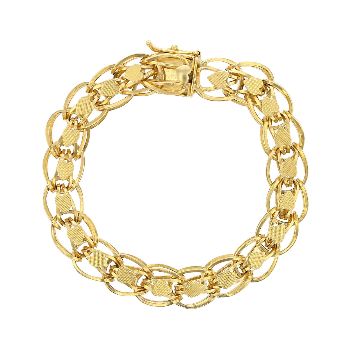 14K Yellow Gold X Link 7-Inch Bracelet