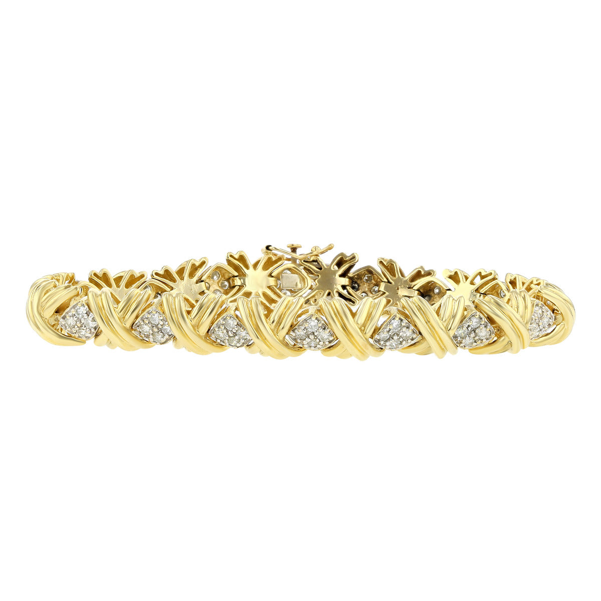 Diamond and Double-Rope Gold Bracelet — Wooldridge Jewelers