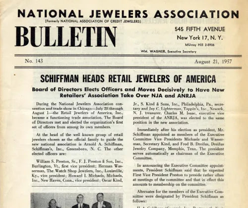 National Jewelerrs Newspaper article 1957
