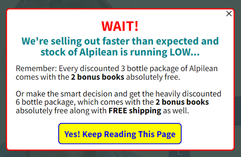 Alpilean website screenshot 1