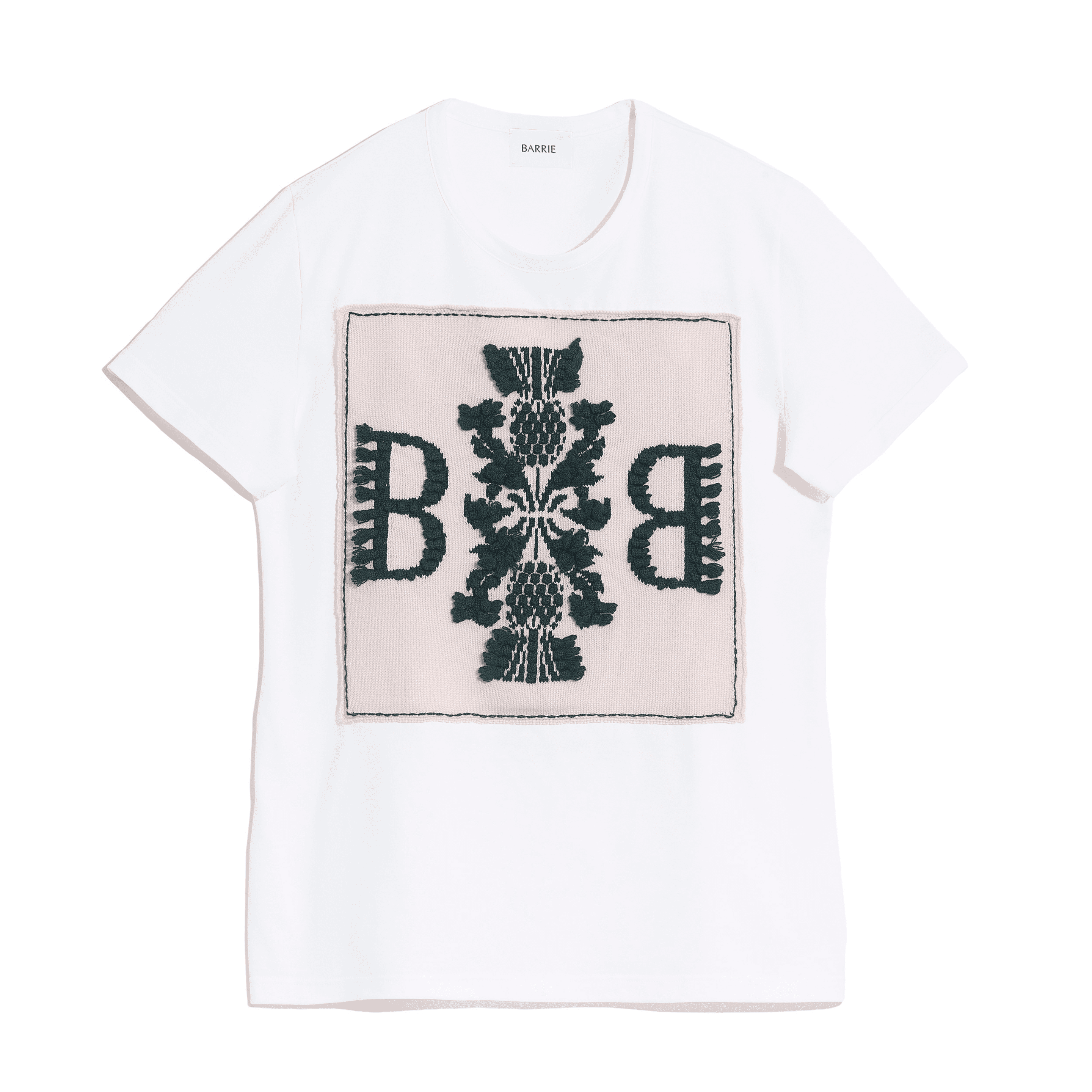 T-shirt with Barrie logo cashmere patch – Barrie.com