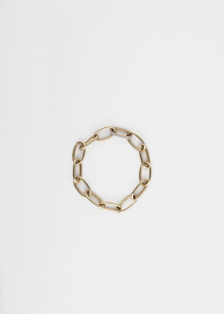 Gabriela Artigas | Long Rectangular Chain Bracelet with White Pave