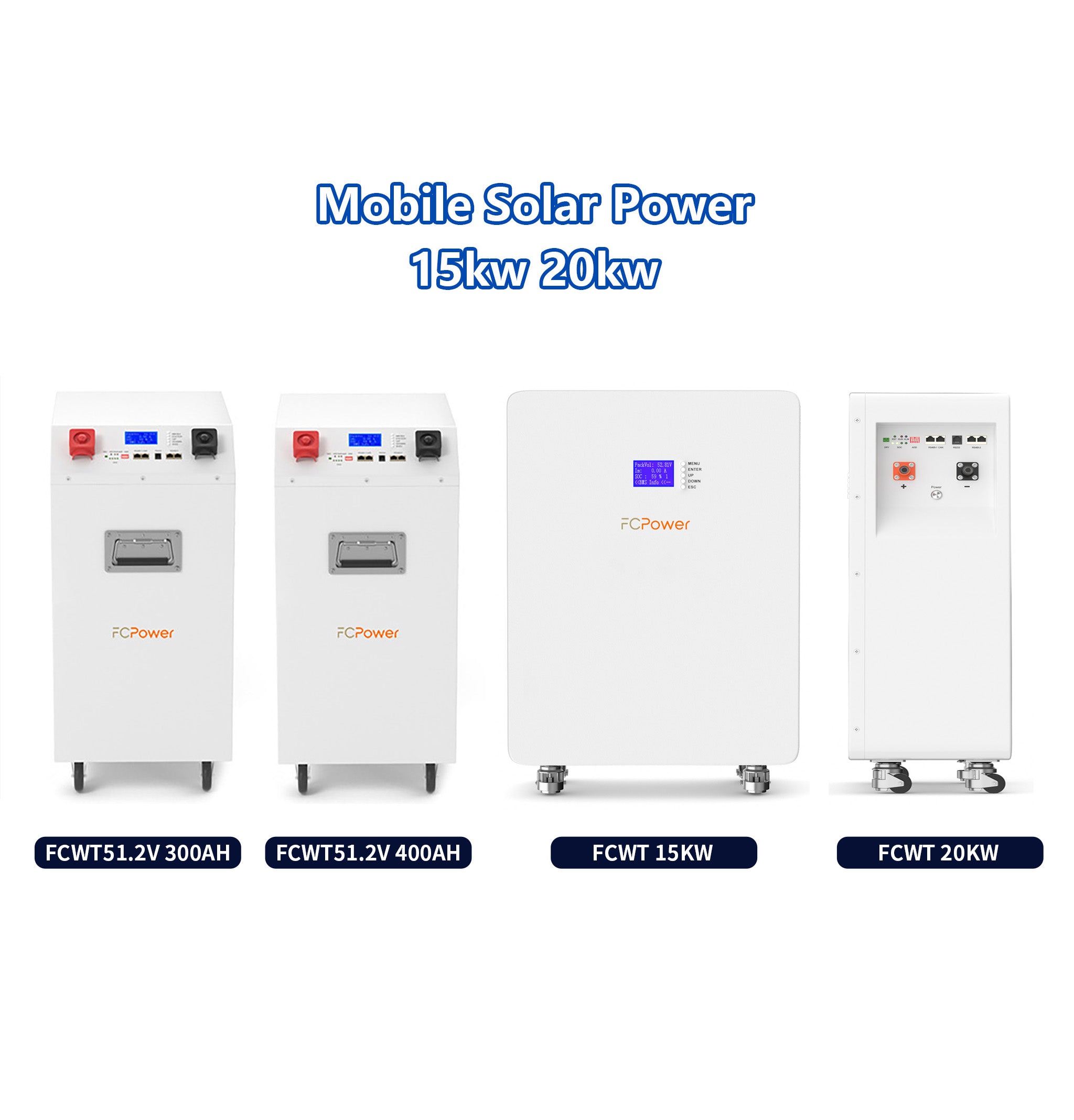 Mobile Solar Power 15kWh Lithium Battery