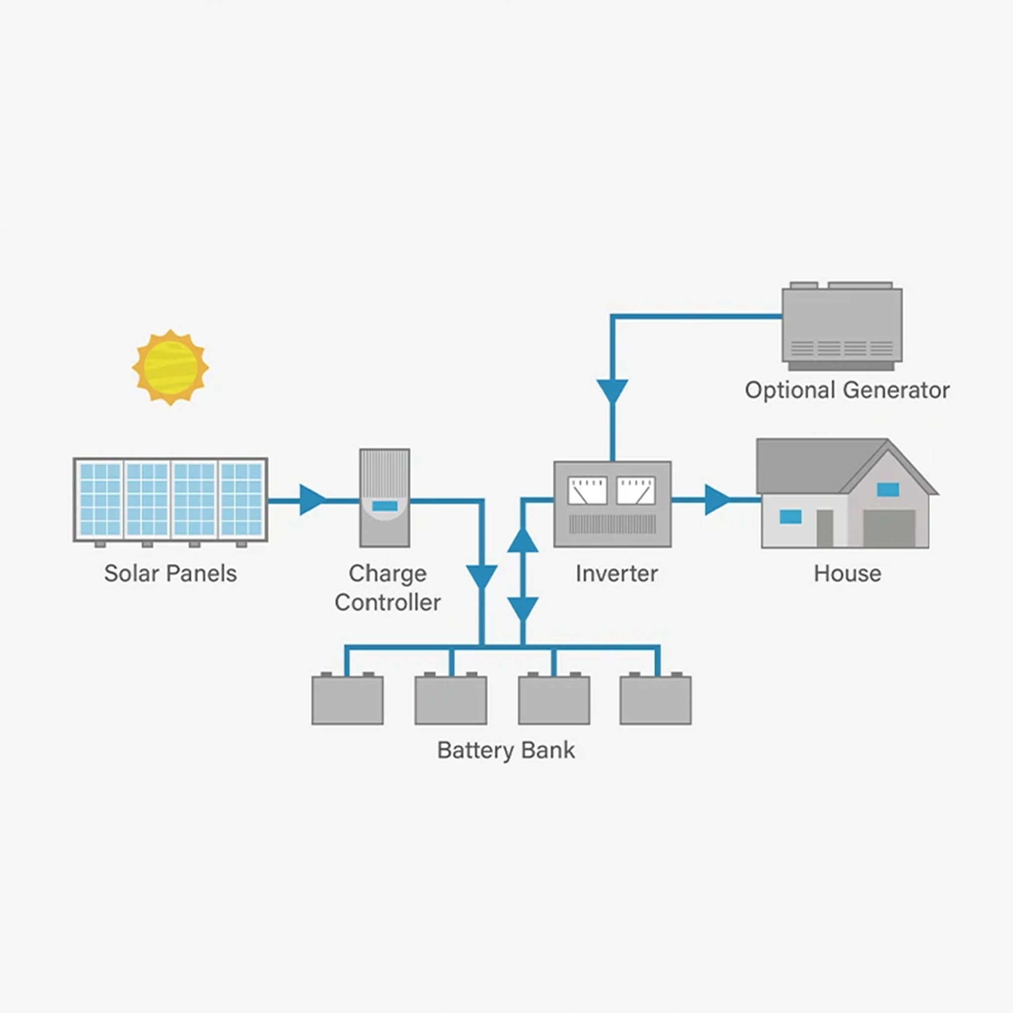 5kW Off-Grid Solar System  LiFePO4 Battery
