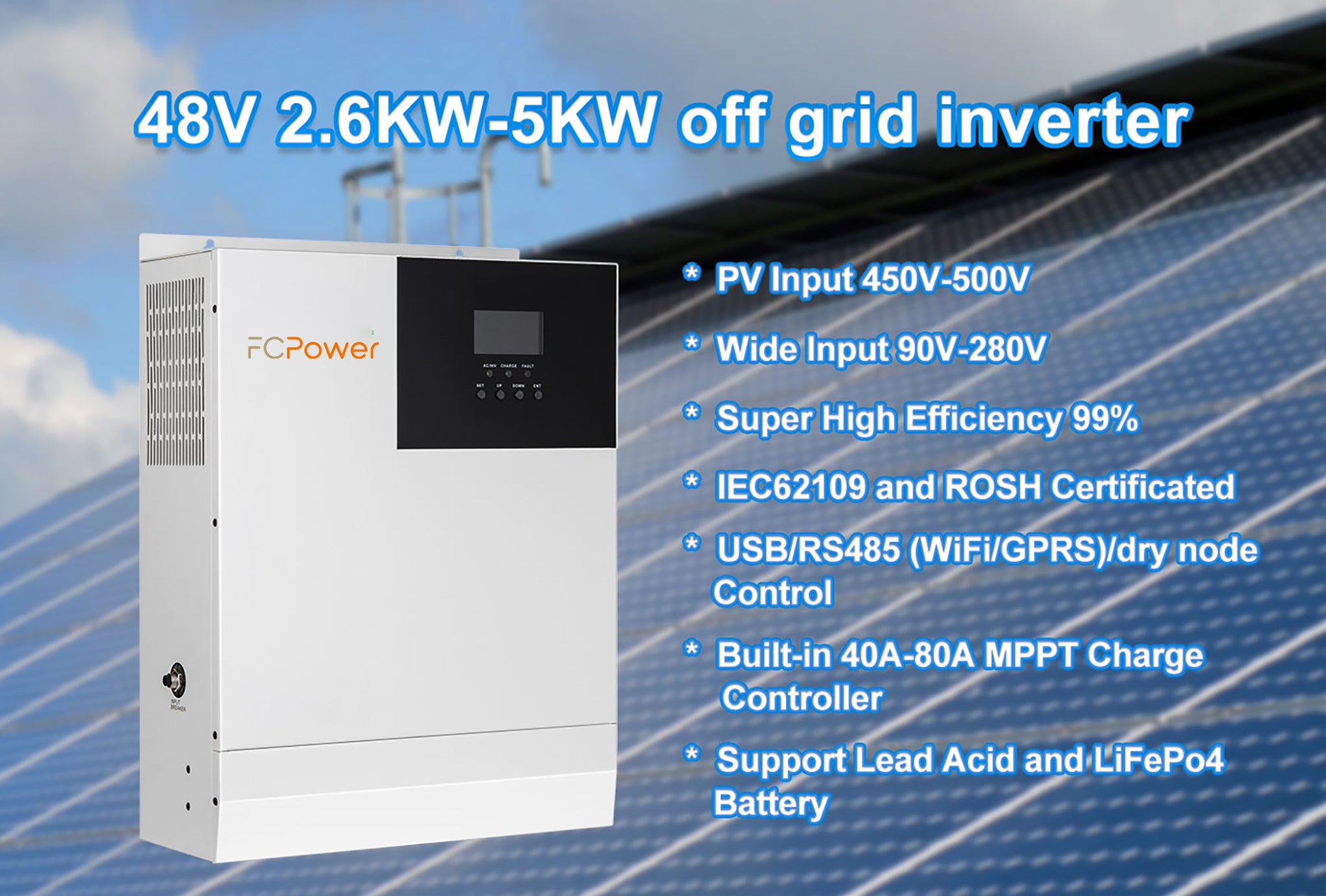 10kW Hybrid Solar Power Inverter