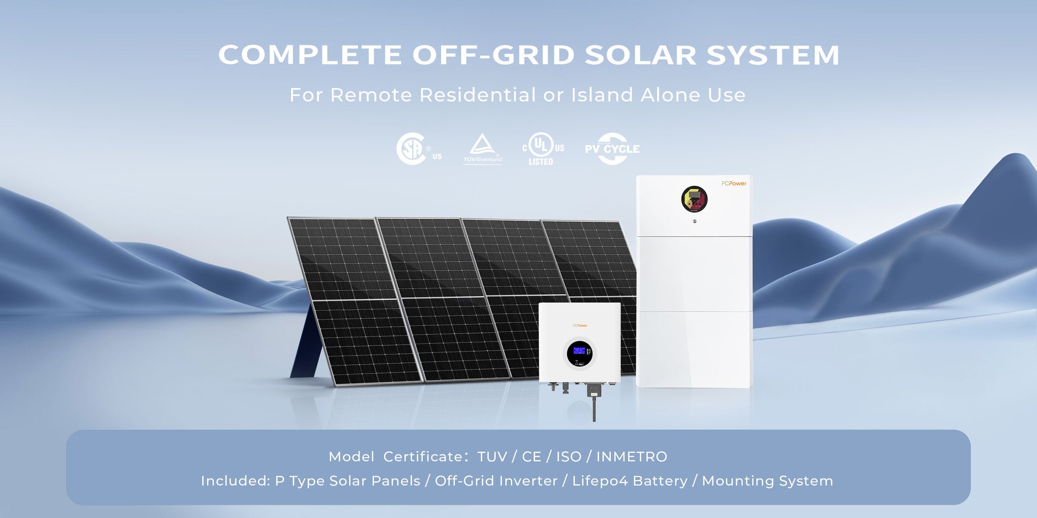 5kW Off-Grid Solar System  LiFePO4 Battery