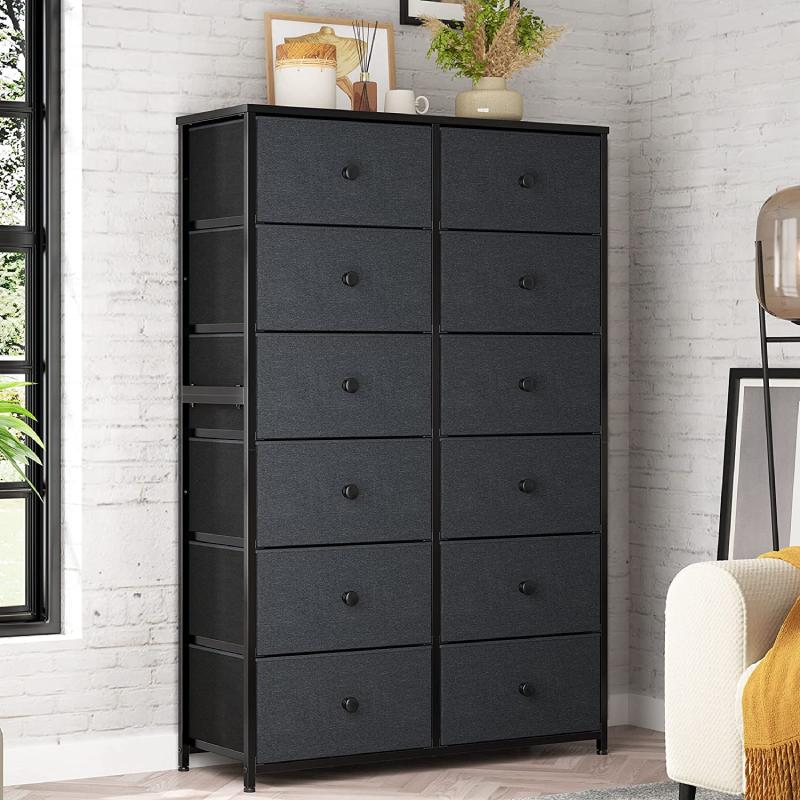 EnHomee bedroom fabric chest of drawers 