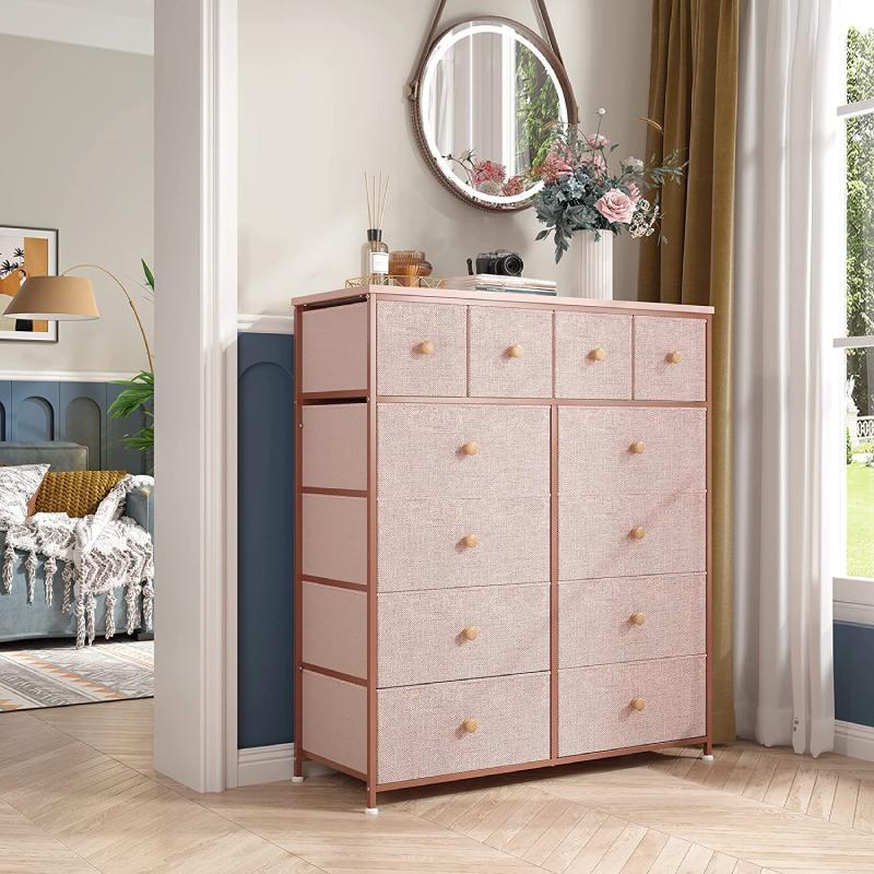 EnHomee dresser with 12 fabric drawers