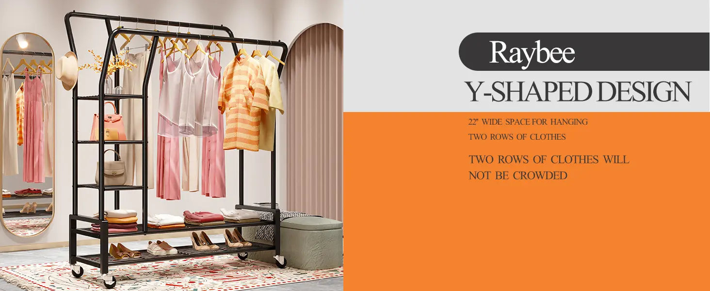 Clothing rack double rod sale