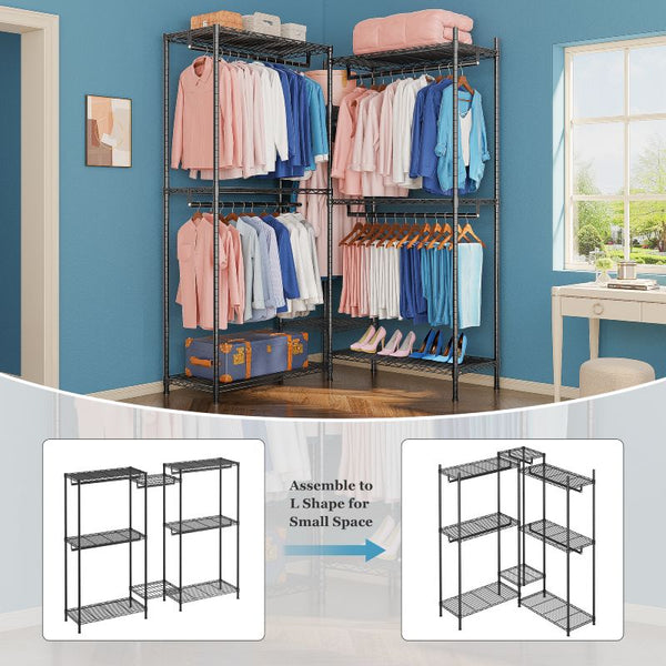 2023 Best L Shaped Clothing Rack For Extra Storage – Reibii