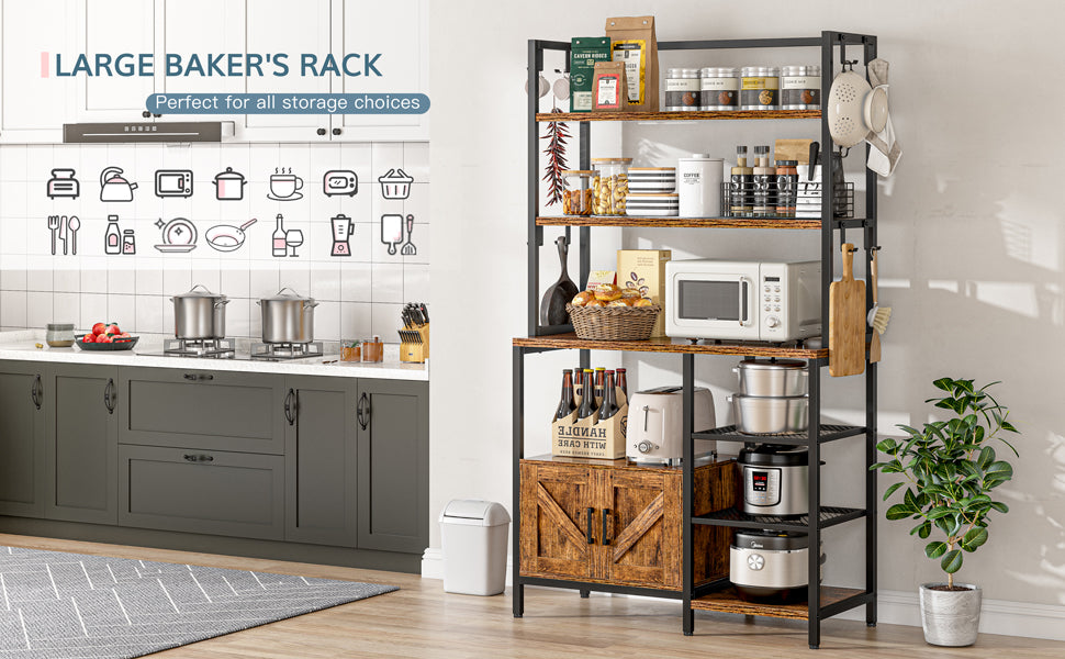  Baker's Rack with Kitchen Storage Drawer Cabinet