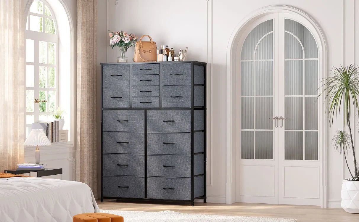 Enhomee-tall-grey-dresser-in-the-bedroom