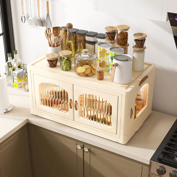 Enhomee Stackable Storage Bins with Lids and Wheels