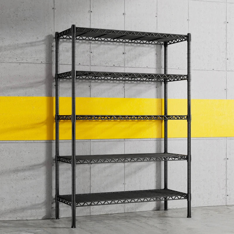 REIBII 71"H Wire Shelving Units 1000 Lbs, 5 Tier Metal Storage Shelves Rack for Pantry Kitchen