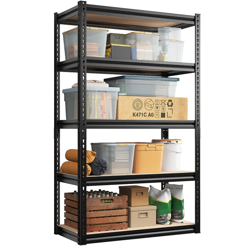 REIBII 72"H Metal Storage Shelves, 2000 Lbs Adjustable Garage Shelving Unit, Utility Rack for Warehouse Pantry Kitchen
