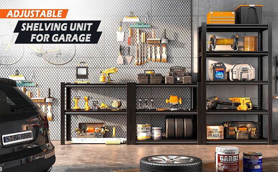 Raybee heavy duty shelving units great for garage storage