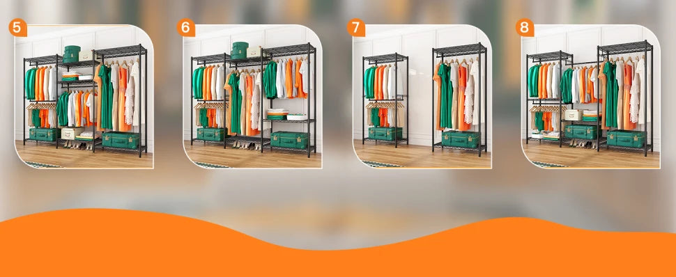 Raybee free standing clothing rack can be customized  freely to meet more needs