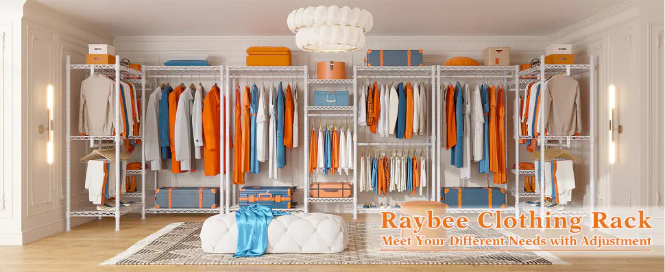 The Raybee clothing rack is more than just a simple storage solution, it can transform your space into the walk-in closet of your dreams.