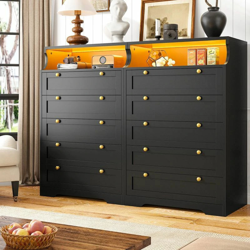 Raybee 5 Wood Deep Drawers