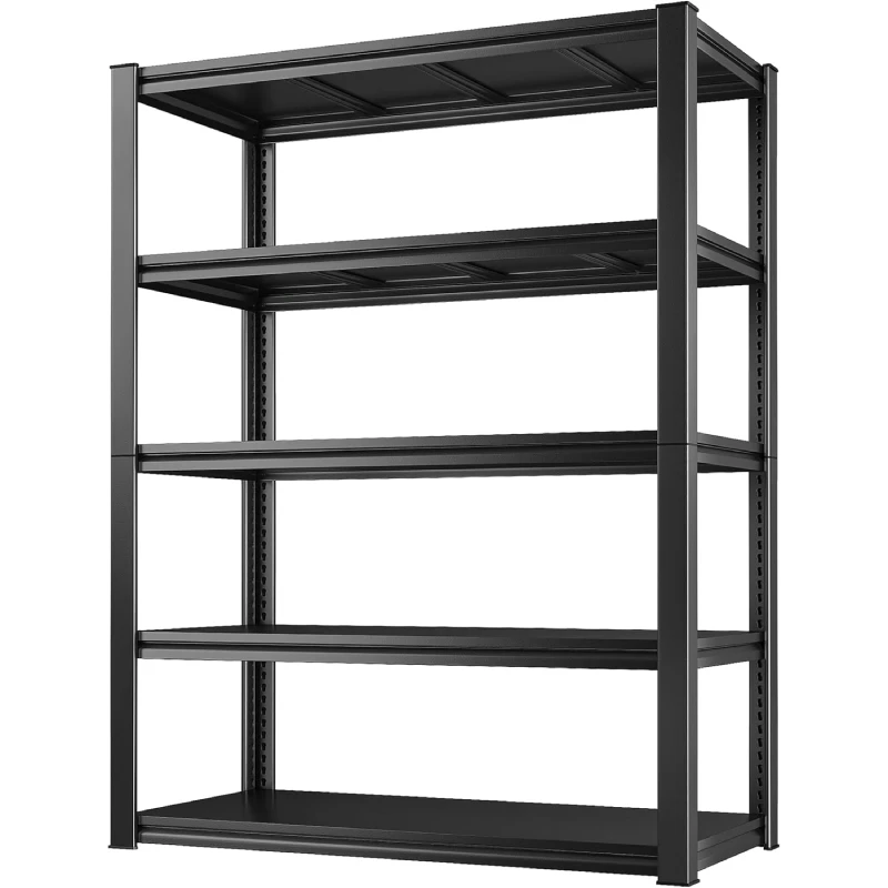 Raybee 63" Metal Shelving Unit, 2000lbs Adjustable Storage Shelves, Heavy Duty Utility Rack