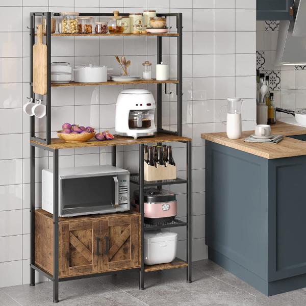 enhomee kitchen baker rack with ample storage rack