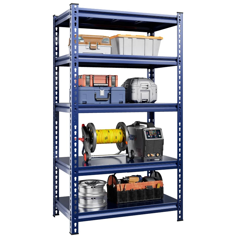 REIBII 72" Garage Shelving Unit, 1700Lbs All Metal Shelving, Heavy Duty Adjustable Garage Storage Shelves