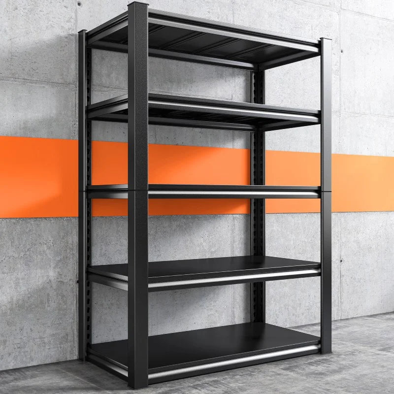 REIBII 72" Heavy Duty Garage Storage Shelves, 5-Tier Large Adjustable Metal Shelving Unit, Utility Rack