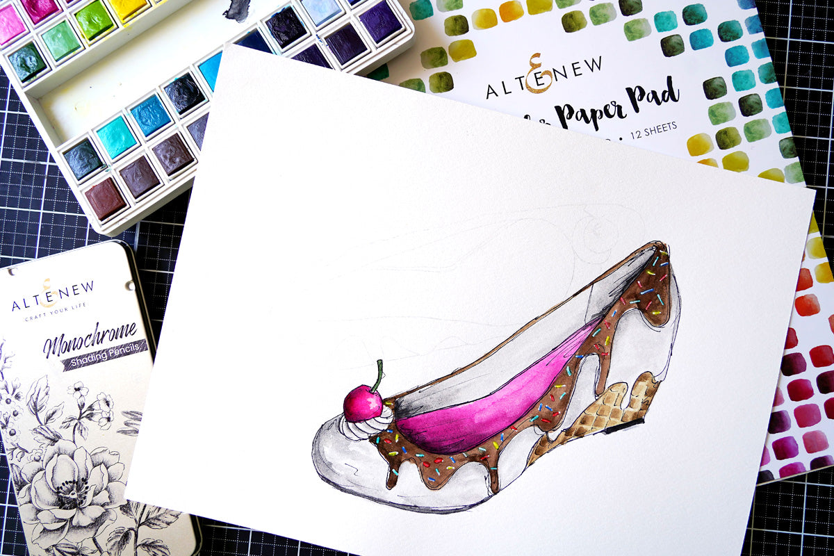 Try starting with sketches before you paint with watercolors for a more defined artwork!
