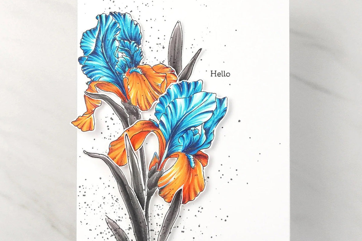 A "Hello" floral card showcasing the importance of negative space in art