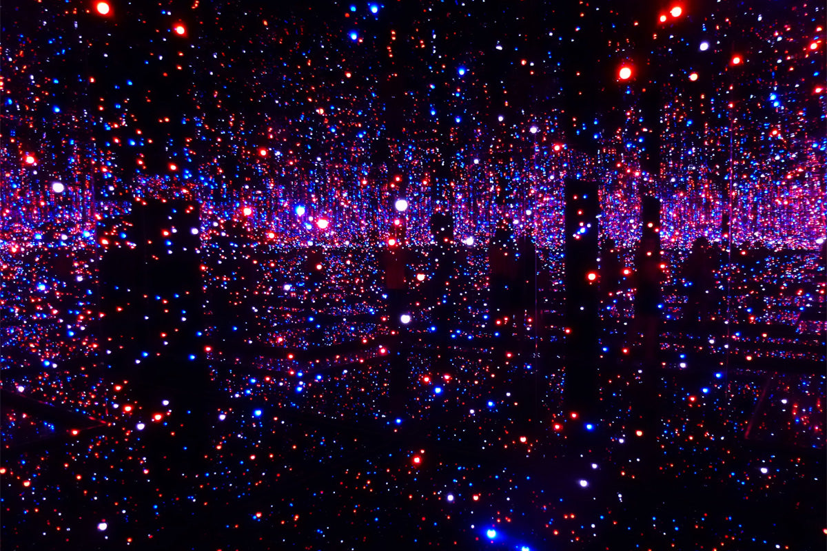 An Infinity Room Installation from one of Yayoi Kusama’s exhibits