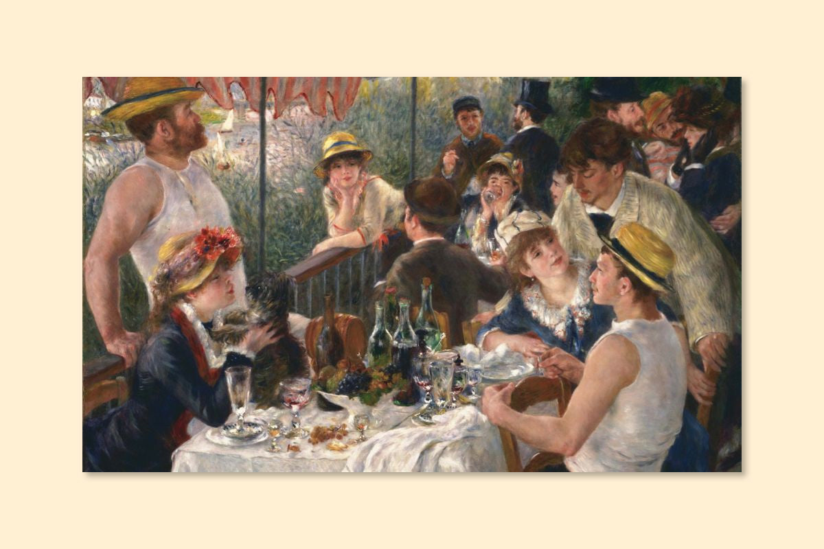 Pierre Auguste Renoir's most famous art involves a bunch of Parisian woman with boaters on a sunny afternoon day 