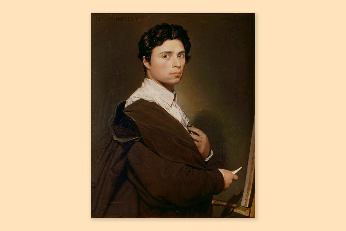 Jean-Auguste-Dominique Ingres’ Self-portrait at age 24 (1804)
