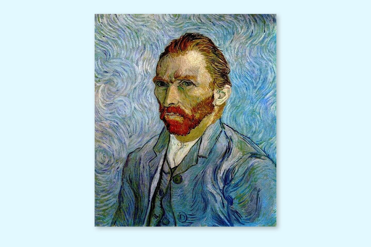 A self-portrait of Vincent van Gogh located at the  Musée d'Orsay in Paris