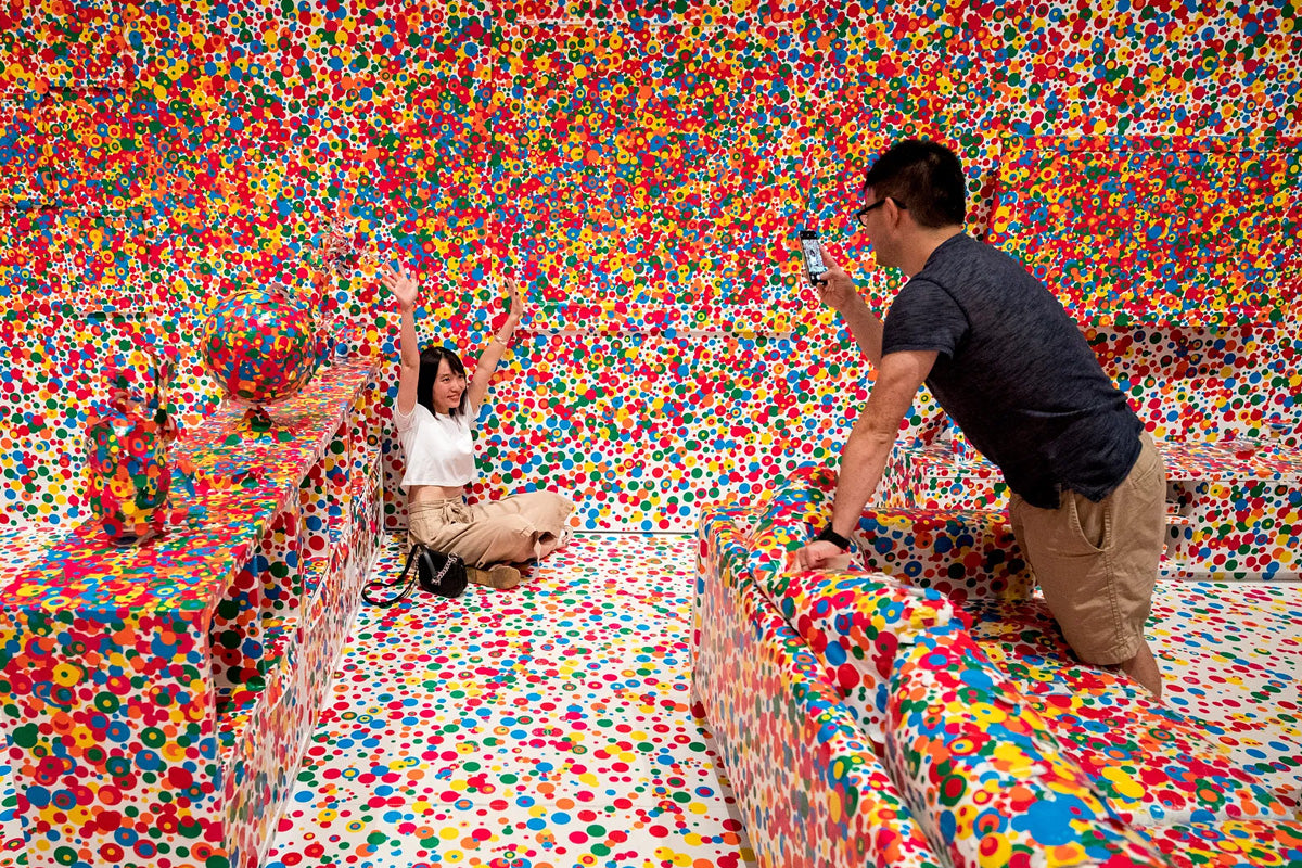Installation view of The Obliteration Room, Yayoi Kusama (Image courtesy of Scott Shaw Photography for the Cleveland Museum of Art)