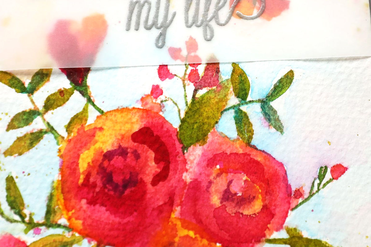 Two watercolor floral images